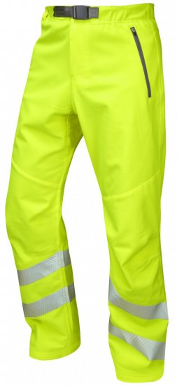 Leo Landcross Stretch Pants Hi-Vis Yellow - Herren arbeitskleidung - Herren Arbeitskleidung Große Größen