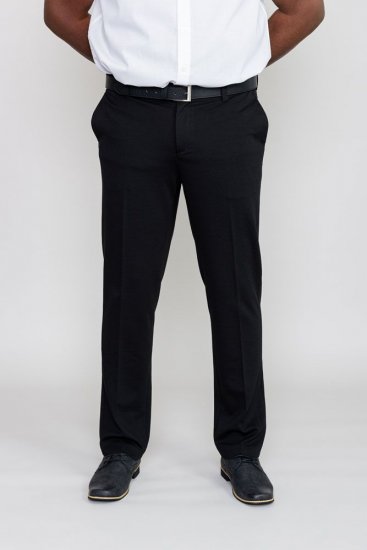 D555 Yarmouth Four Way Stretch Trouser With Flexible Waistband Black - Herren-jeans & -hosen - Herren-Jeans & -Hosen in großen Größen