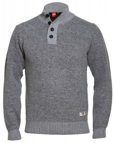 D555 Zane Sweater Grey - Herren-sweater und -hoodies - Herren-Sweater und -Hoodies in großen Größen