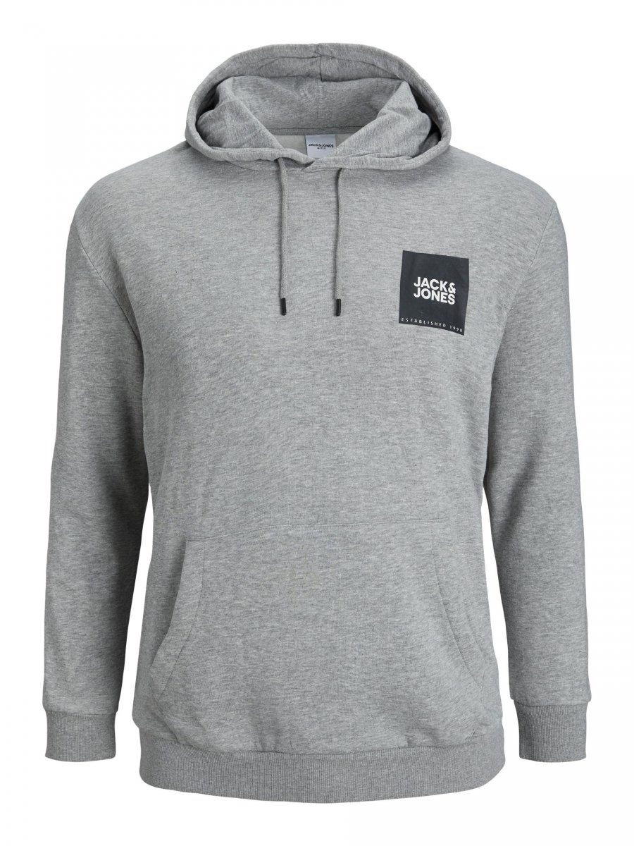 Mens Hoodies Jack Jones Hoodie Grau Jack Jones Zip-up Sweatshirt